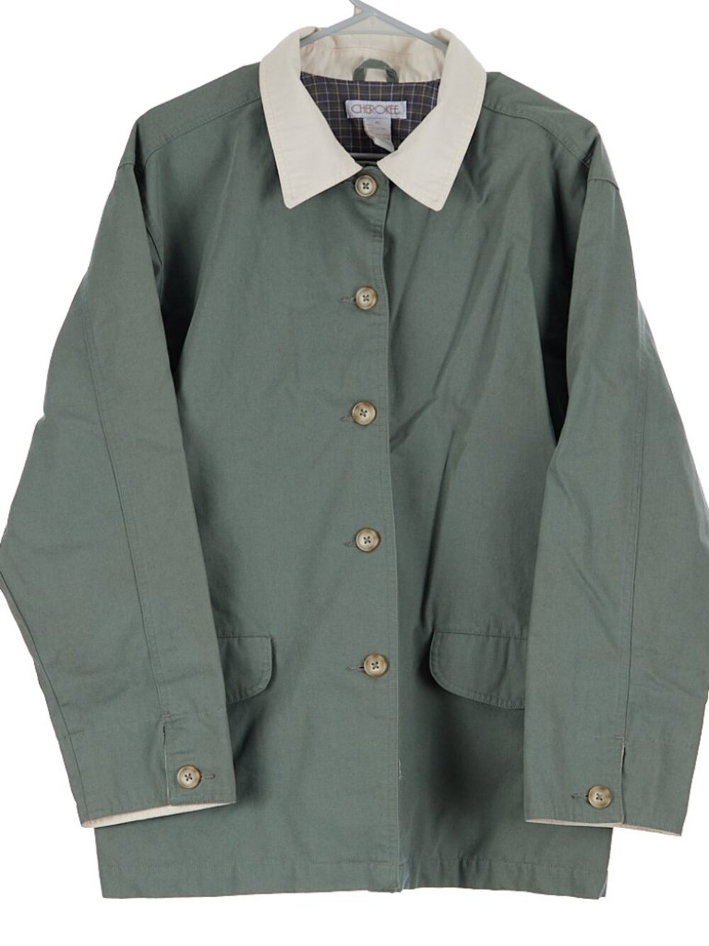 Vintage Cherokee Button Front Green Field Barn Chore Coat Men's XL
